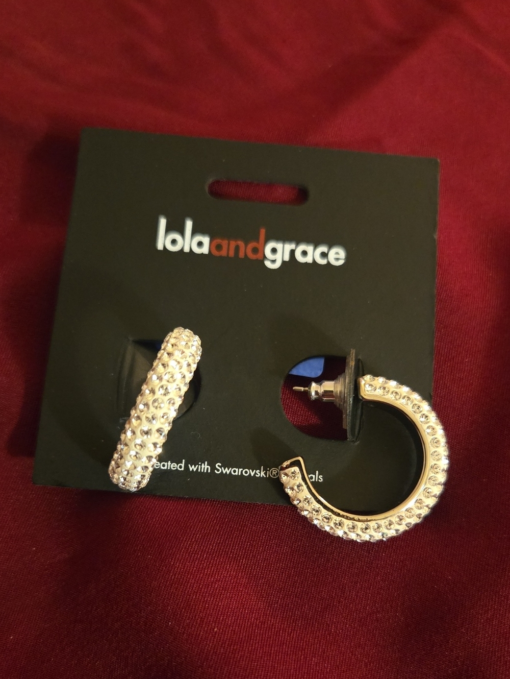 Gold Crystal Hoop Earrings